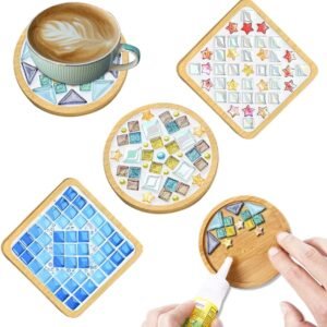 4 Sets DIY Glass Mosaic Tiles